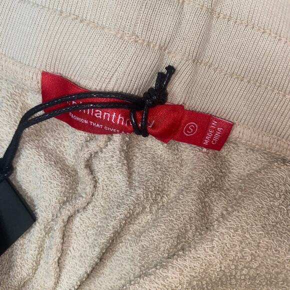 NWT n:Philanthropy Coco Beige Distressed Sweat Shorts Women's Size Small - Picture 7 of 9